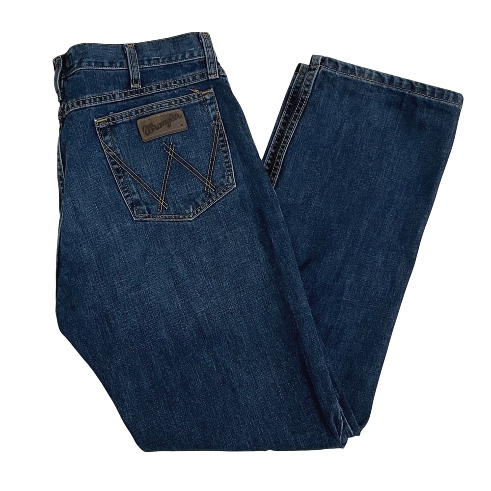Wrangler Mens 20X Jeans 35x32 Dark Wash Denim 02 Competition Regular Fit 02MWXDL